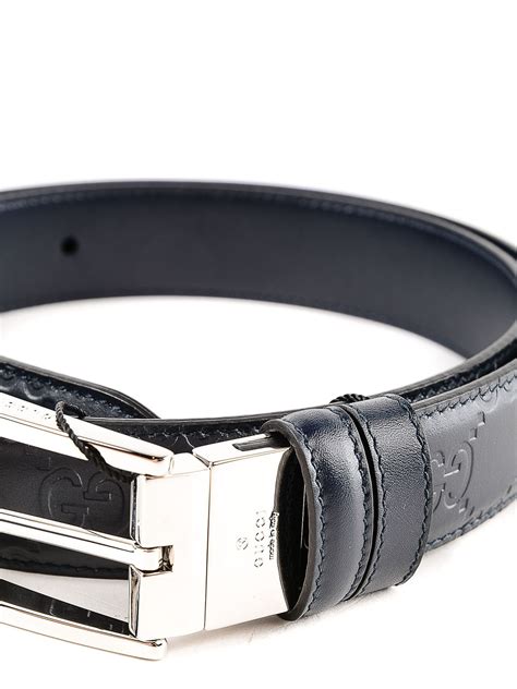 cinture gucci blu|Gucci leather belt.